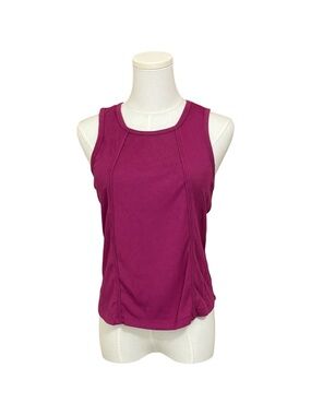 EVEREVE Womens M Berry Pink Ribbed Modal Stretch Fitted Tank Top Sleeveless